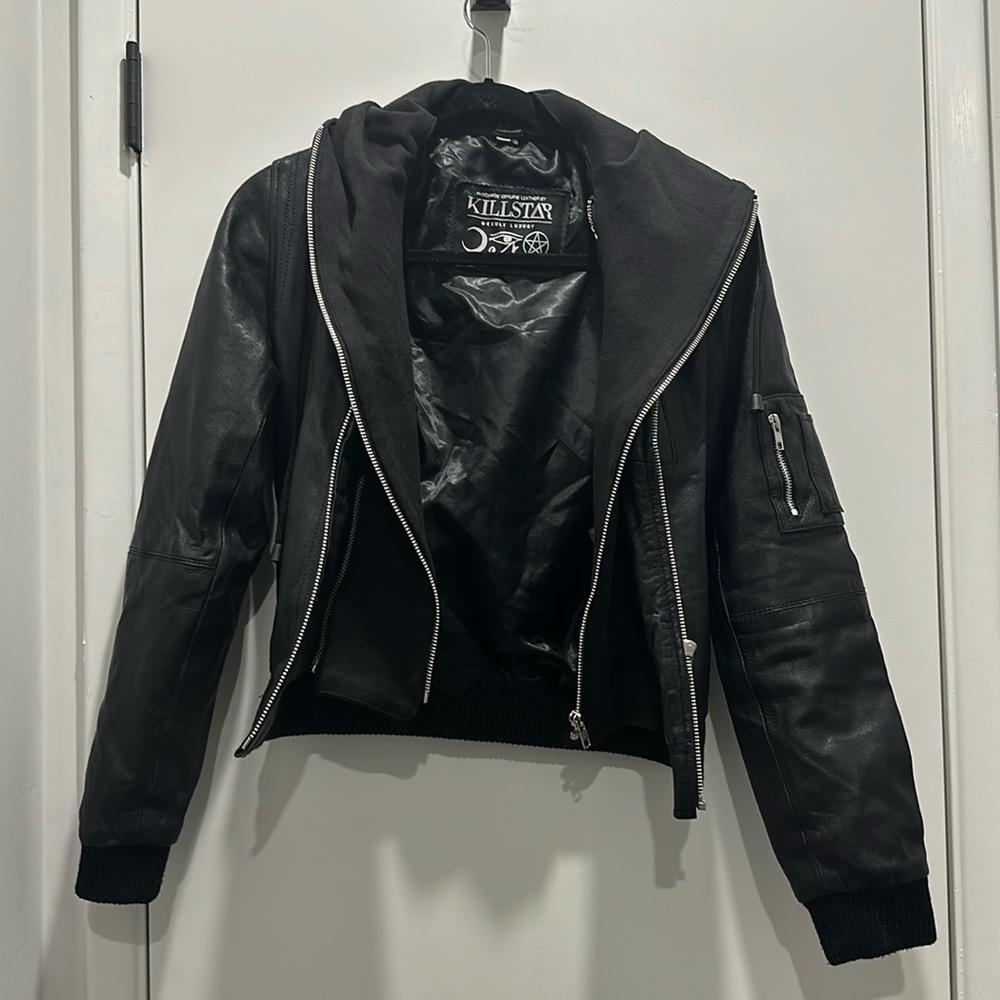 Vintage Killstar Genuine Leather Bomber Jacket